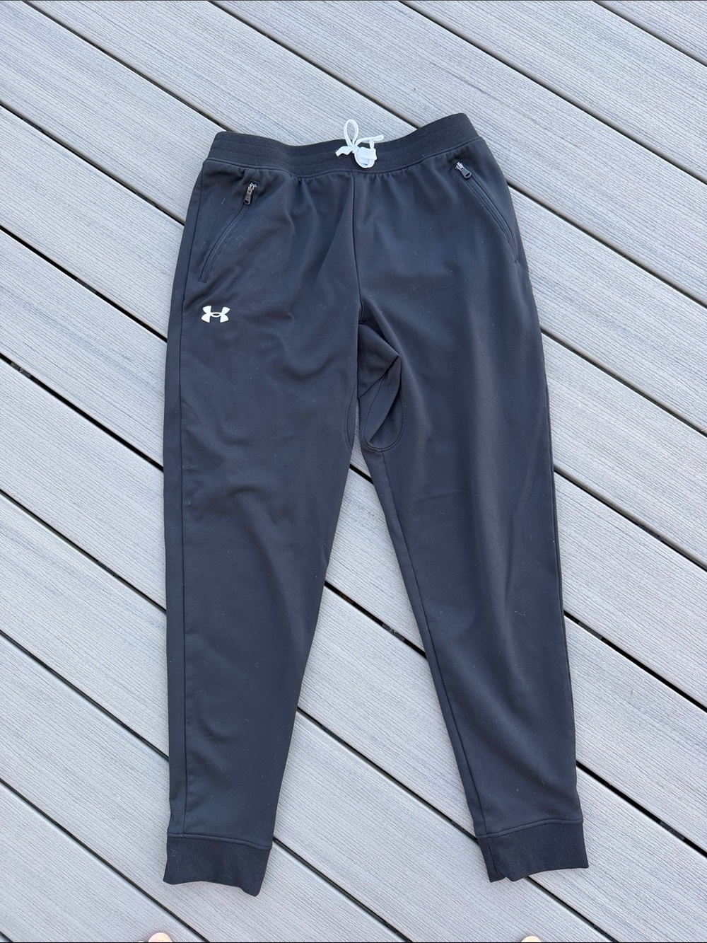 Under Armour Black Kids' Jogger Sweatpants with White Logo